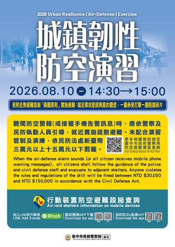 台中市2026城鎮殘障(防空)演習